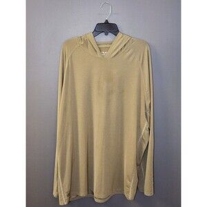 Huk Fishing Hoodie Men's 3XL‎ Green Long Sleeve Micro Check Performance Stretch